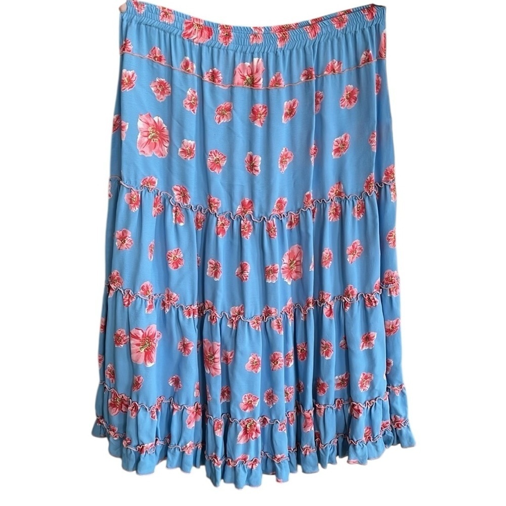 Tvilling New York Tiered Floral Maxi Skirt Size Medium